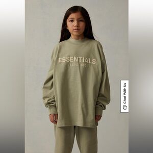 Kids Fear of God Essentials Long Sleeve T-Shirt-10